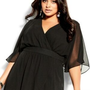 Sz 14 NWT Black City Chic "Love Affair" Dress